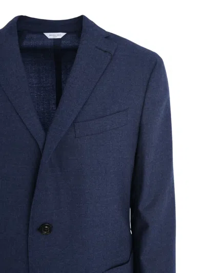 Boglioli Three-button Patch-pocket Jacket In Blue