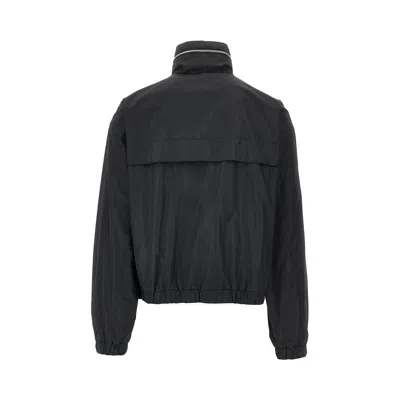 Ami Alexandre Mattiussi Ami Paris Technical Fabric Jacket With Zip And Hood. In Black