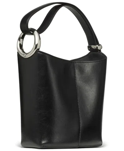Kate Spade Halo Mini Smooth Leather Bucket Bag In Black