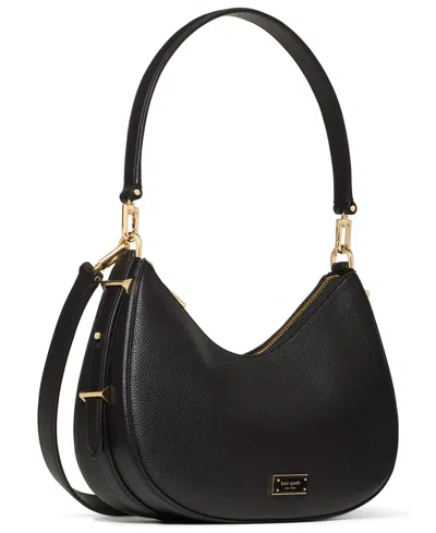 Kate Spade Liv Small Pebbled Leather Convertible Shoulder Bag In Black