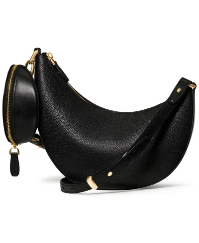 Kate Spade Duo Small Pebbled Leather Crossbody Bag In Black