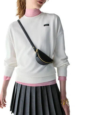 Kate Spade Duo Small Pebbled Leather Crossbody Bag In Black