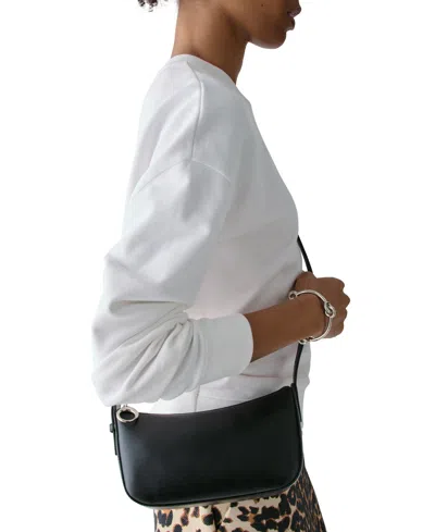 Kate Spade Halo Small Smooth Leather Crossbody Bag In Black