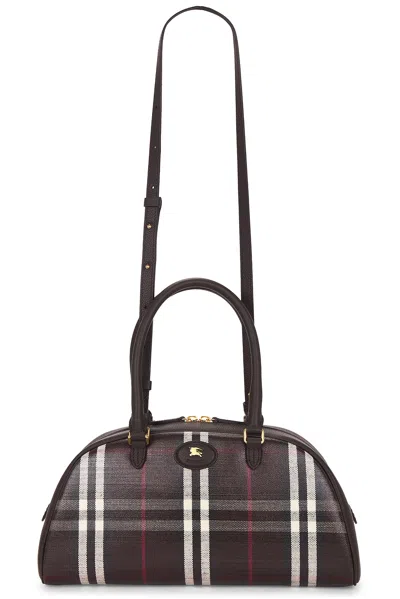 Burberry Women Brown Highlands Medium Bowling Bag In Brown