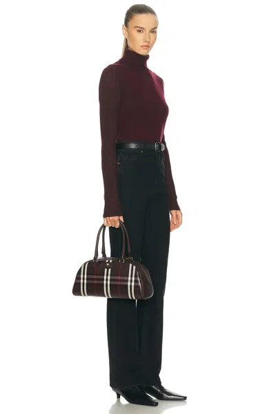 Burberry Women Brown Highlands Medium Bowling Bag In Brown
