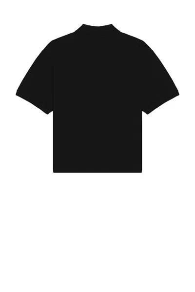 Alexander Mcqueen Short Sleeve Polo Shirt With Embroidered Detail In Black
