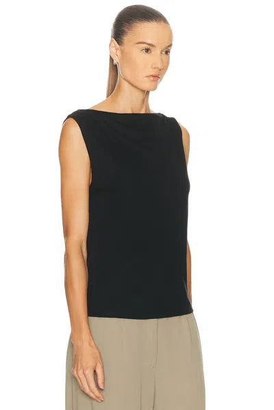 House Of Dagmar Square Neck Top In Black