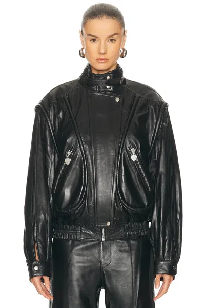 Isabel Marant High Collar Jacket Featuring Buckle Detail In Black
