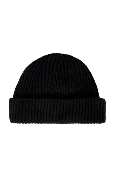 Nn07 Sailor 6650 Ribbed Wool-blend Beanie In Black