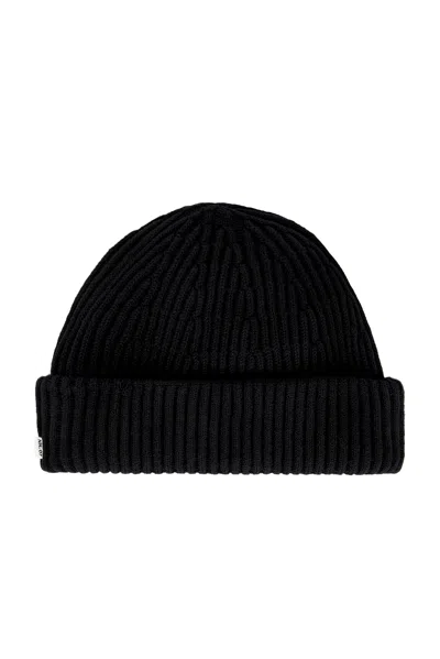 Nn07 Sailor 6650 Ribbed Wool-blend Beanie In Black