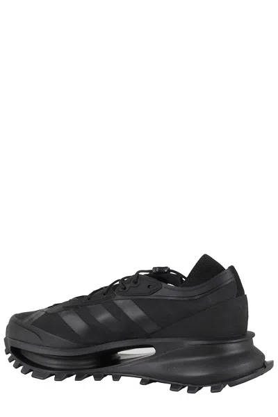 Y-3 Black Sneakers With Sole And Lacing System In Black