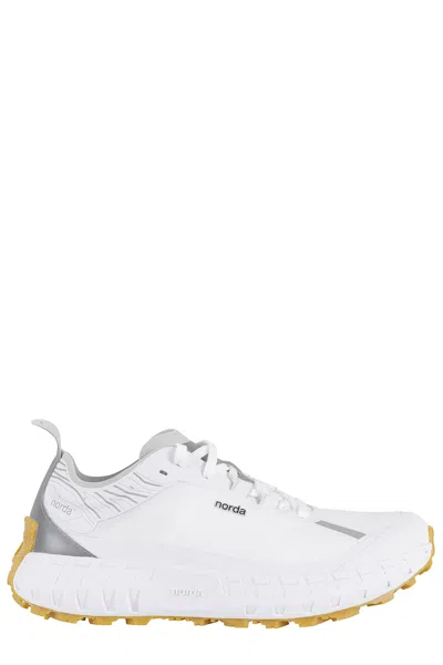Norda Arnitel White Trail Running Sneaker In Animal Print