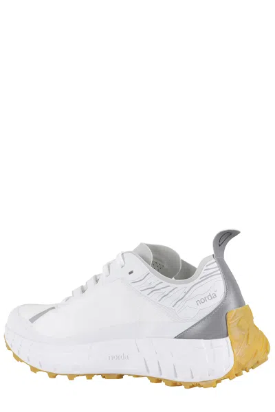 Norda Arnitel White Trail Running Sneaker In Animal Print