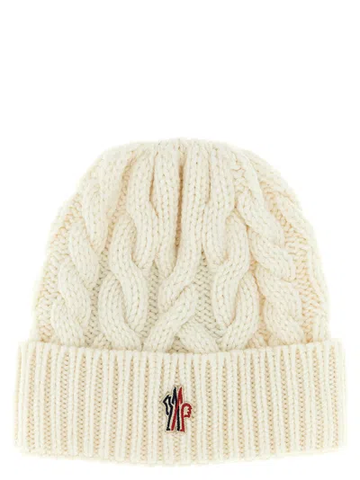 Moncler Grenoble Braided Wool Beanie In White