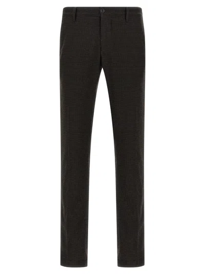 Incotex Vichy Patterned Wool Pants In Multi