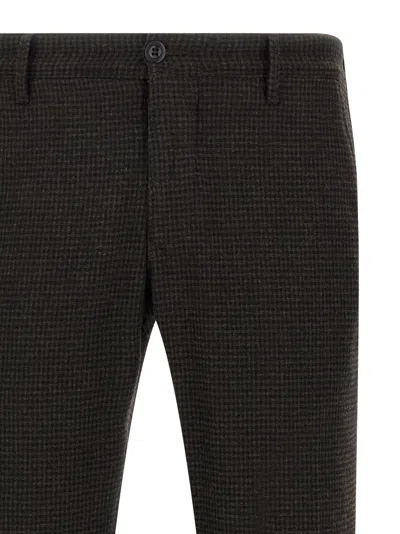 Incotex Vichy Patterned Wool Pants In Multi