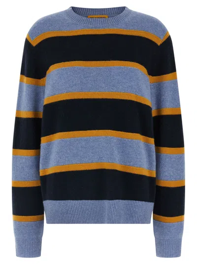 Guest In Residence Striped Crew-neck Sweater In Blue