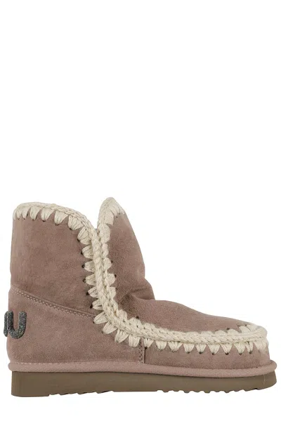 Mou Eskimo 18 Boot In Suede Cognac Color In Brown