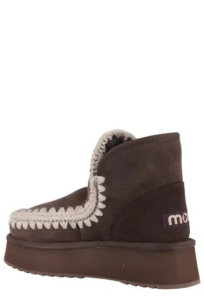 Mou Mini Eskimo Platform Boots In Brown