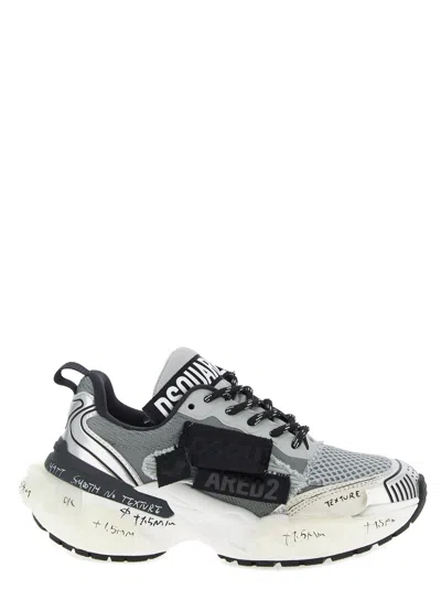 Dsquared2 Faster Mesh-inserts Sneakers In Gray