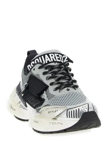 Dsquared2 Faster Mesh-inserts Sneakers In Gray