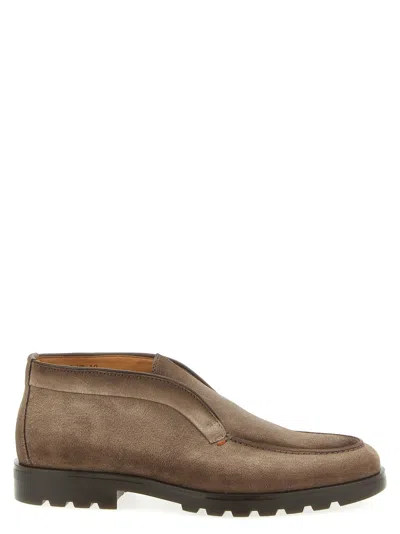 Santoni 'rock' Ankle Boots In Brown