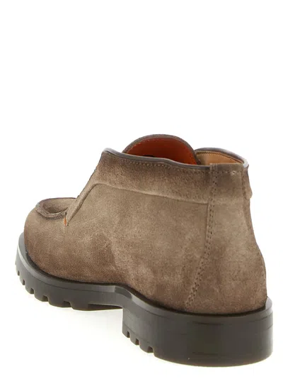 Santoni 'rock' Ankle Boots In Brown