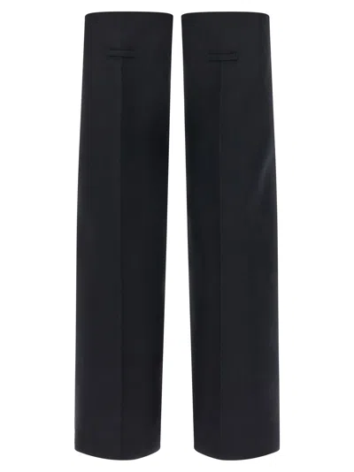 Jean Paul Gaultier Garter With High Waist And Wide Leg In Blue