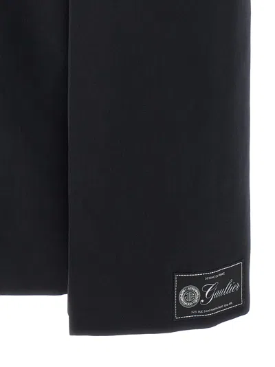 Jean Paul Gaultier Garter With High Waist And Wide Leg In Blue