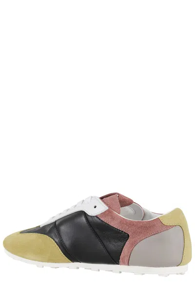 Marni Multicolor Leather Sneakers Suede Panels In Multi
