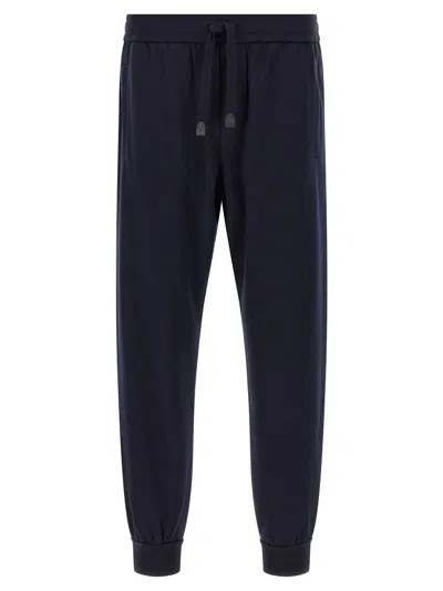 Brioni Cotton And Cashmere Joggers In Black