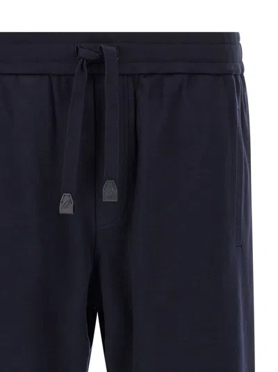 Brioni Cotton And Cashmere Joggers In Black