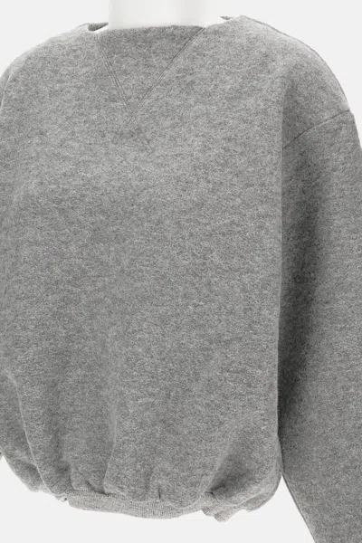Tanaka Grey Boxy Wool Sweater In Gray
