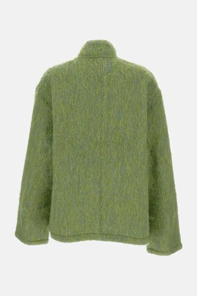 Tanaka Highneck Wool Blend Sweater In Green