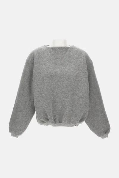 Tanaka Grey Boxy Wool Sweater In Gray