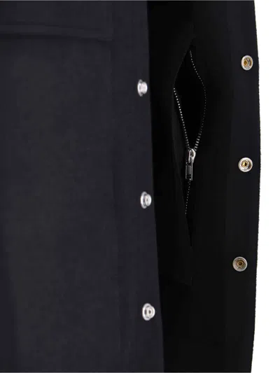 Rick Owens Black Wool Flannel Shirt In Black