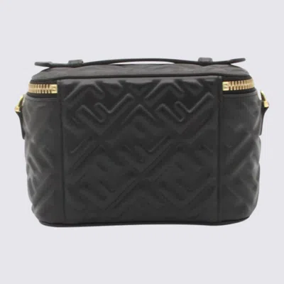 Fendi Black Calf Leather Bos Taurus Shoulder Bag In Black