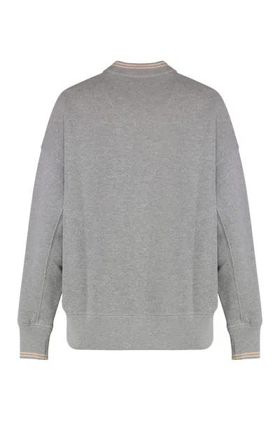 Autry Grey Cotton Sweatshirt In Gray