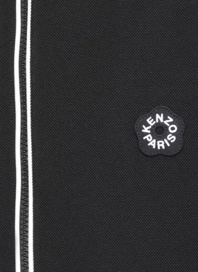 Kenzo Zippered Track Sweatshirt In Black