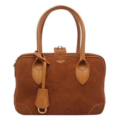 Golden Goose Suede Leather Bag In Leather Color In Brown