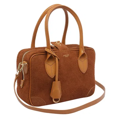 Golden Goose Suede Leather Bag In Leather Color In Brown