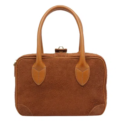 Golden Goose Suede Leather Bag In Leather Color In Brown