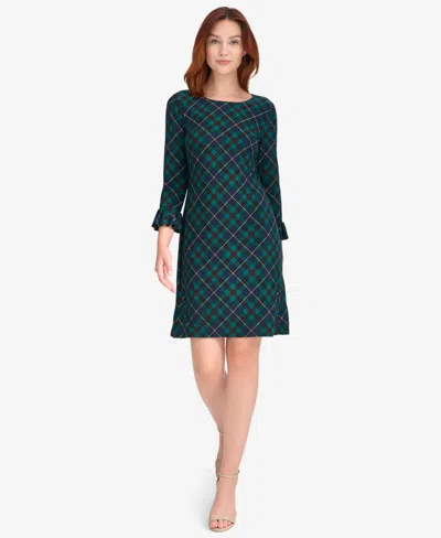 Tommy Hilfiger Women's Plaid Shift Crewneck Dress In Multi