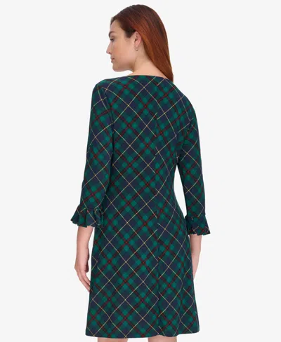 Tommy Hilfiger Women's Plaid Shift Crewneck Dress In Multi