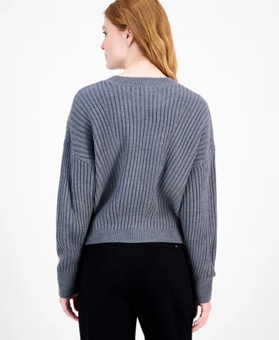 Tommy Hilfiger Women's Traveling Cable Sweater In Blue