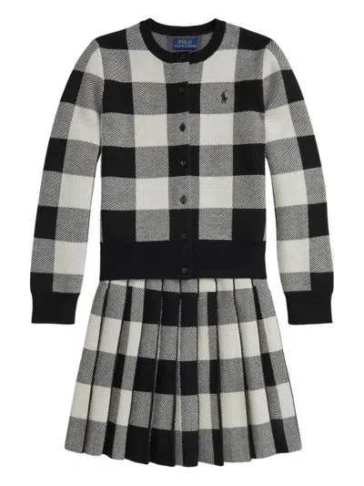 Polo Ralph Lauren Gingham Pleated Skirt Set In Blue