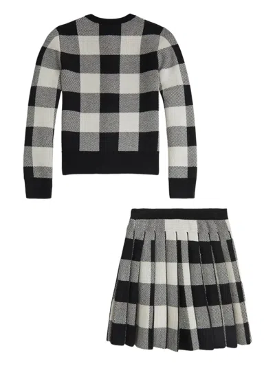 Polo Ralph Lauren Gingham Pleated Skirt Set In Blue