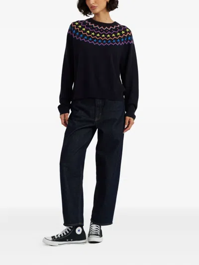 Chinti & Parker Navy Wool-cashmere Star Yoke Sweater In Blue