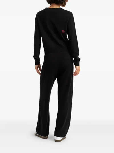 Chinti & Parker X Peanuts Button-up Cardigan In Black