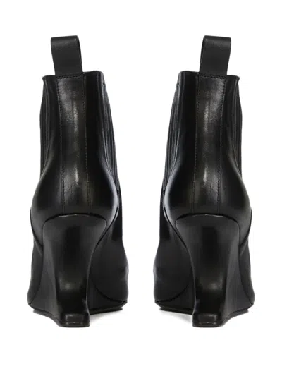 Rick Owens Ankle Boot With Pointed Toe And Sculptural Heel In Black